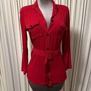 Burgundy Long sleeve T-shirt dress